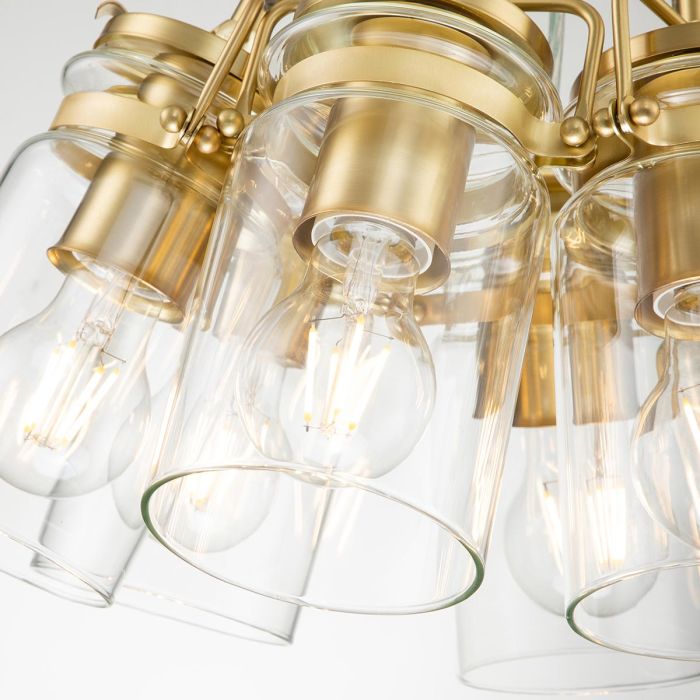 Elstead Lighting Brinley 6 Light Pendant - Brushed Brass