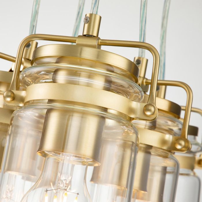 Elstead Lighting Brinley 6 Light Pendant - Brushed Brass