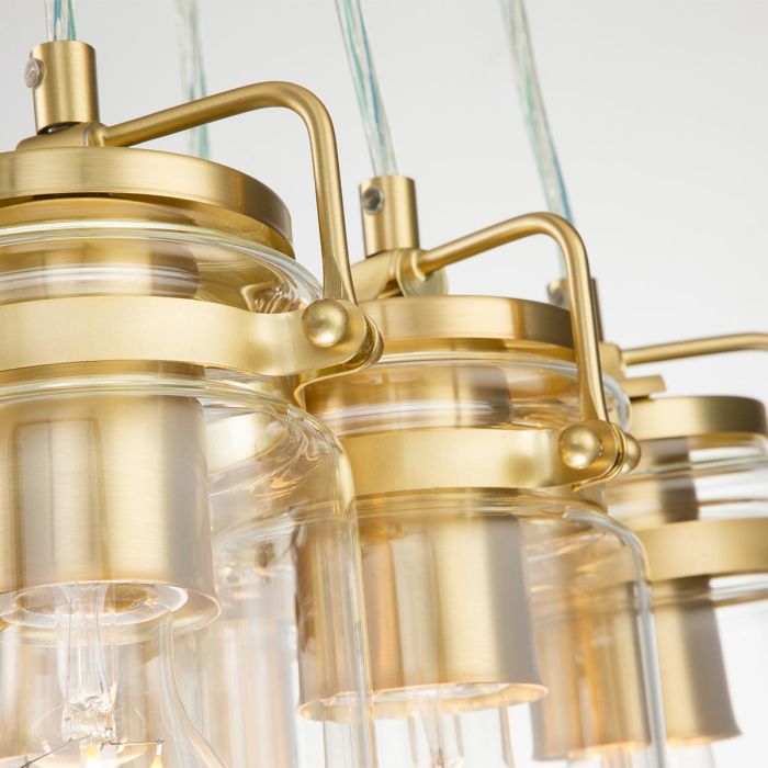 Elstead Lighting Brinley 6 Light Pendant - Brushed Brass