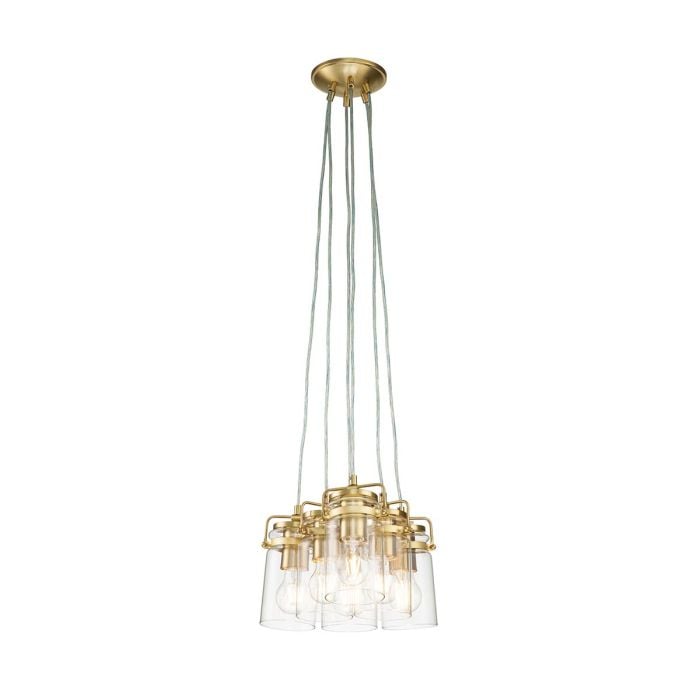 elstead lighting Brinley 6 Light Pendant - Brushed Brass