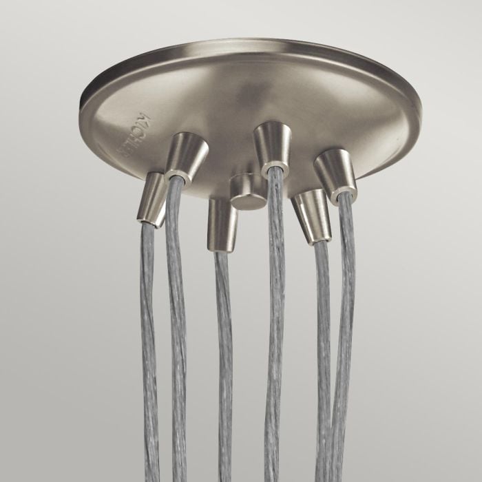 Elstead Lighting Brinley 6 Light Pendant - Brushed Nickel