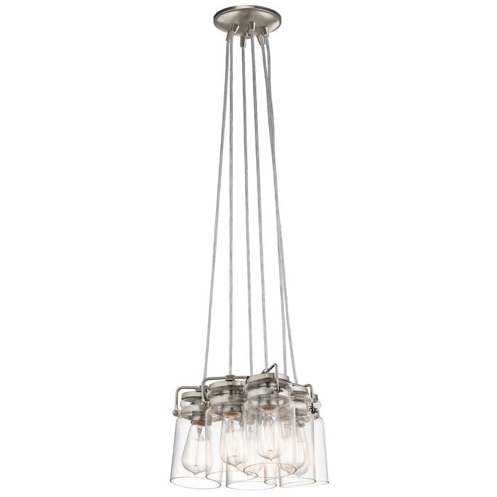 elstead lighting Brinley 6 Light Pendant - Brushed Nickel
