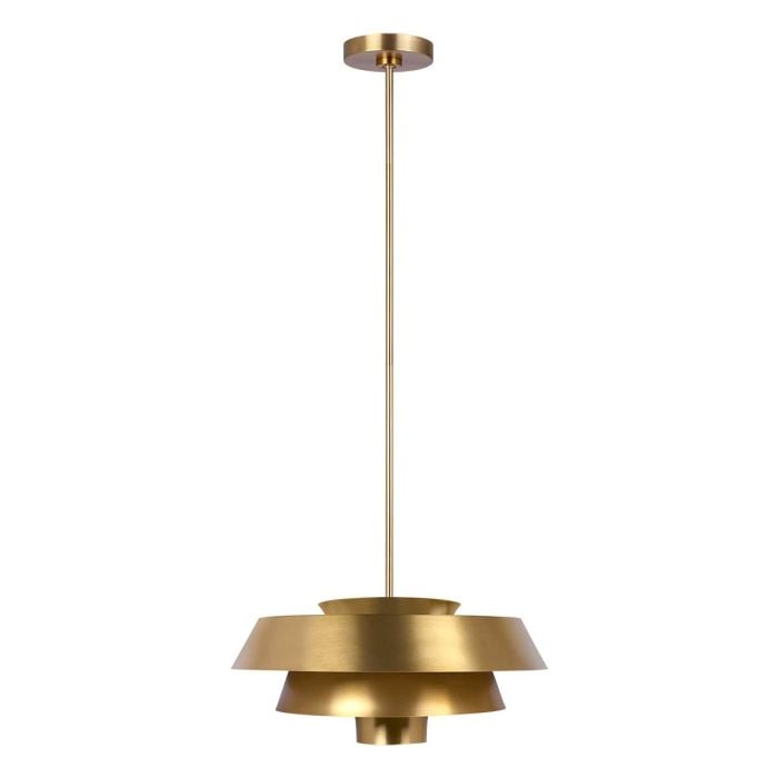 elstead lighting Brisbin 1 Light Pendant - Burnished Brass