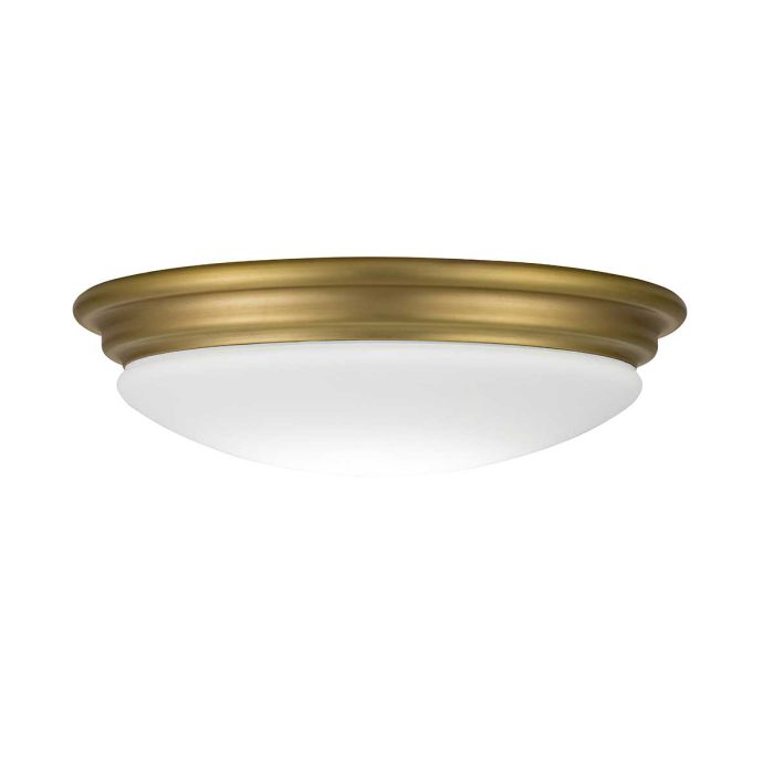 elstead lighting Brompton 1 Light Flush - Brushed Brass