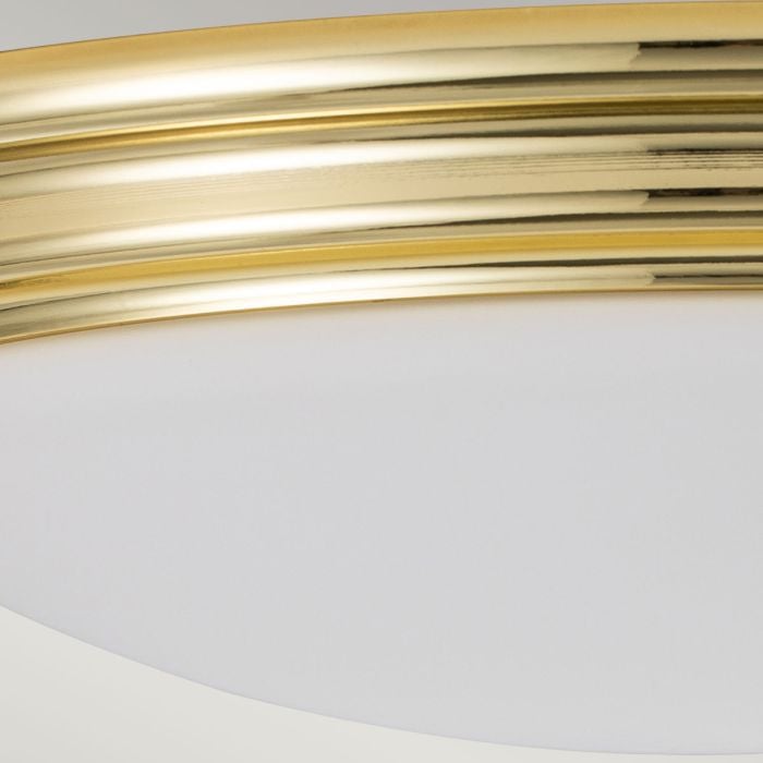 Elstead Lighting Brompton 1 Light Flush - Polished Brass