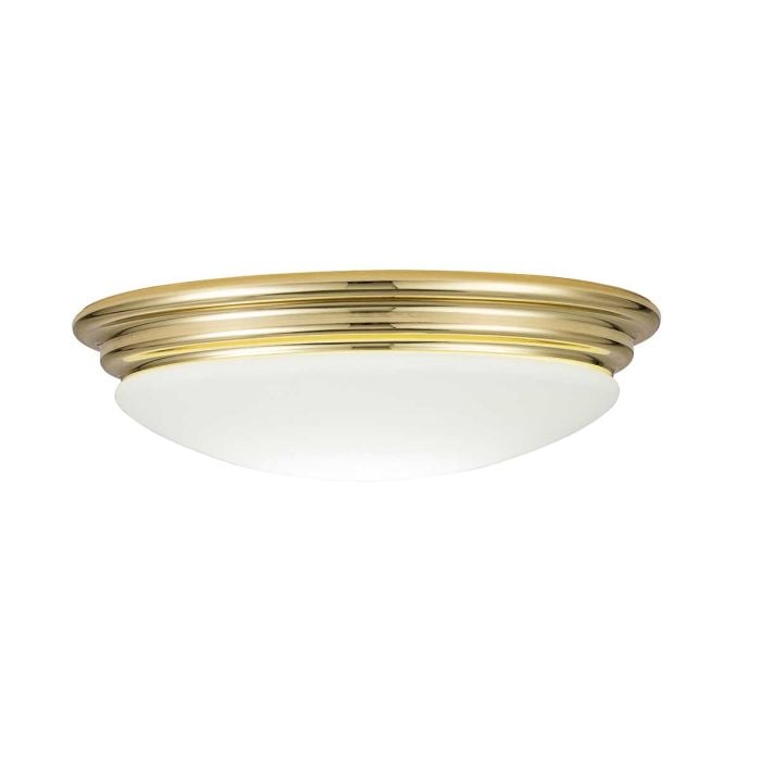 elstead lighting Brompton 1 Light Flush - Polished Brass