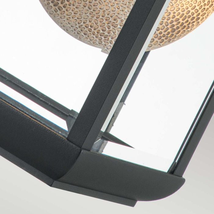 Elstead Lighting Byron 1 Light Large Wall Lantern - Graphite With Pewter Reflector