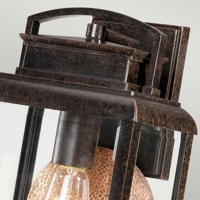 Elstead Lighting Byron 1 Light Medium Wall Lantern - Imperial Bronze With Copper Reflector
