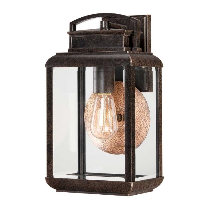 elstead lighting Byron 1 Light Medium Wall Lantern - Imperial Bronze with Copper Reflector
