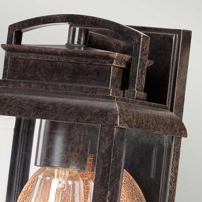Elstead Lighting Byron 1 Light Small Wall Lantern - Imperial Bronze With Copper Reflector