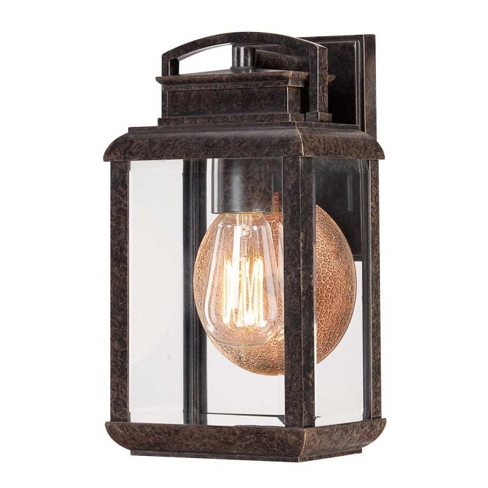 elstead lighting Byron 1 Light Small Wall Lantern - Imperial Bronze with Copper Reflector