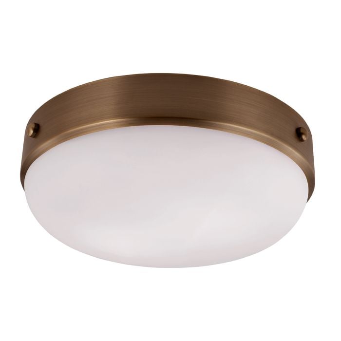 elstead lighting Cadence 2 Light Flush - Dark Antique Brass