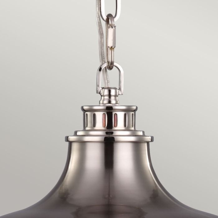 Elstead Lighting Cadence 2 Light Pendant - Polished Nickel/Brushed Steel
