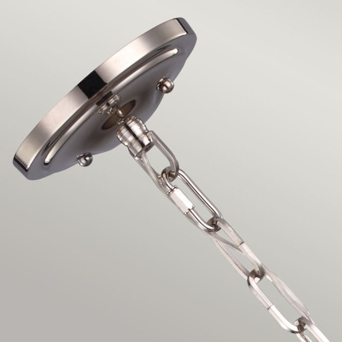 Elstead Lighting Cadence 2 Light Pendant - Polished Nickel/Brushed Steel