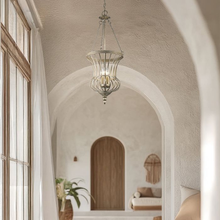 Elstead Lighting Calla 3 Light Pendant - Sterling Gold