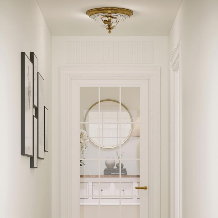 Elstead Lighting Cambridge 2 Light Flush - Burnished Brass