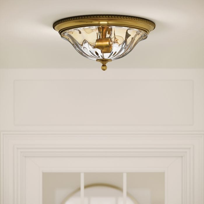 Elstead Lighting Cambridge 2 Light Flush - Burnished Brass