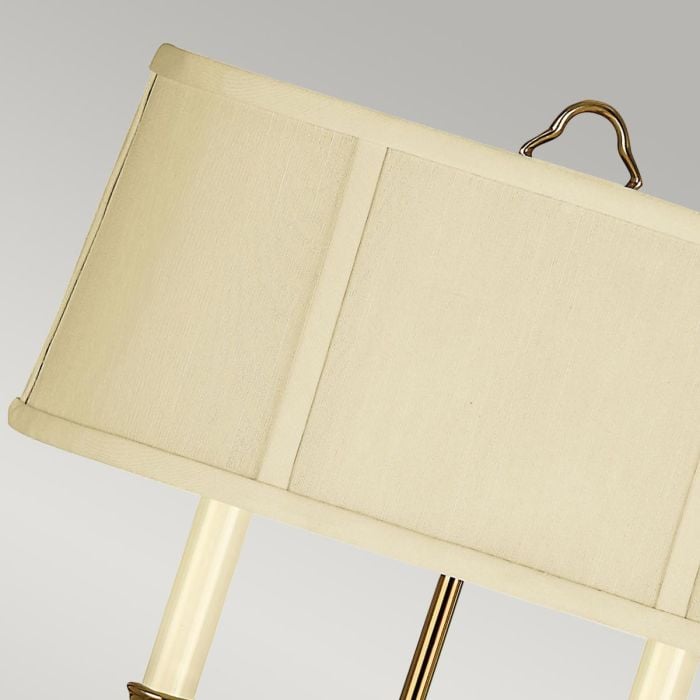 Elstead Lighting Cambridge 2 Light Wall Light - Burnished Brass With Ivory Shade