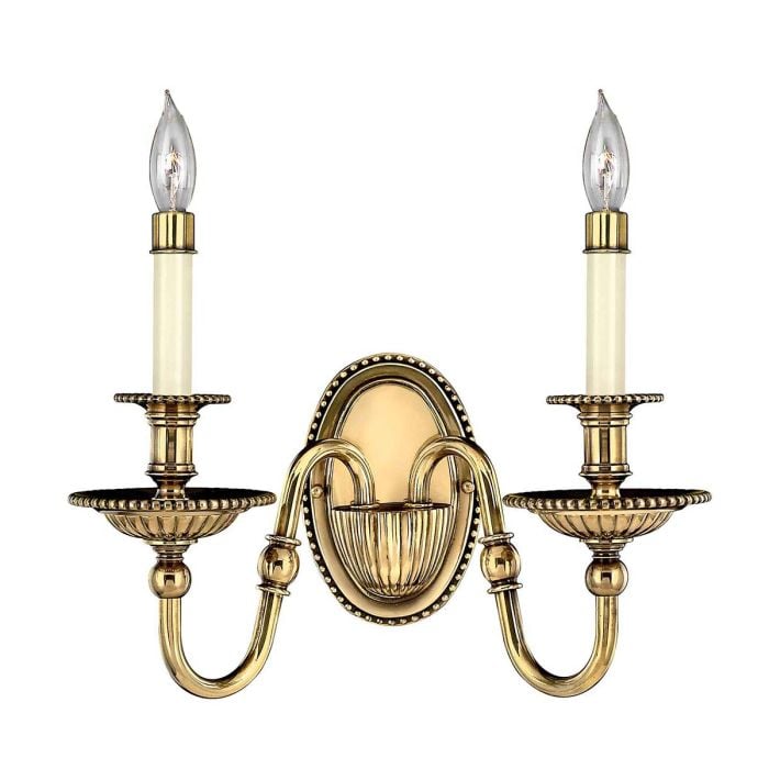elstead lighting Cambridge 2 Light Wall Light - Burnished Brass
