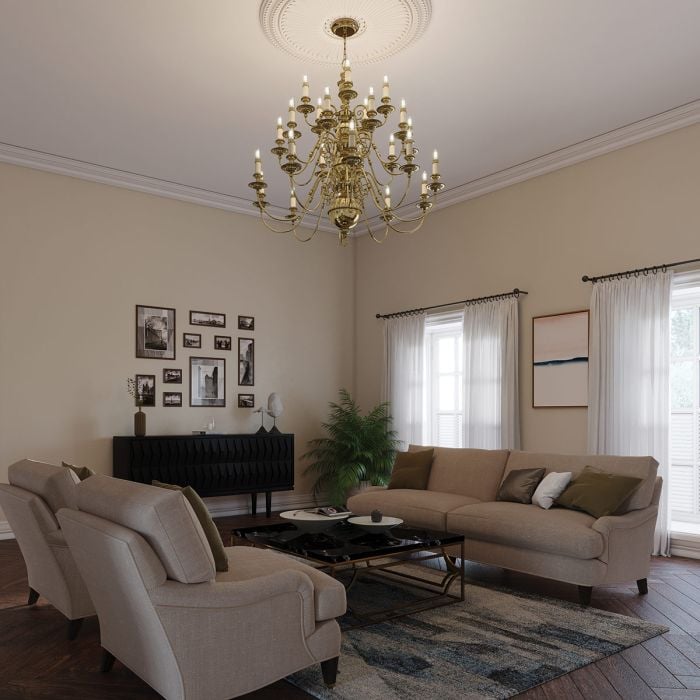 Elstead Lighting Cambridge 25 Light Chandelier - Burnished Brass