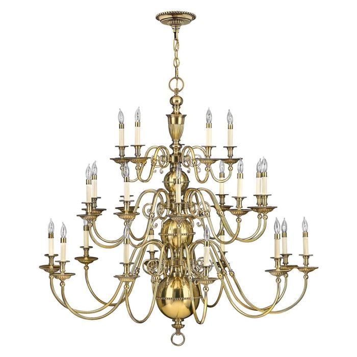 elstead lighting Cambridge 25 Light Chandelier - Burnished Brass