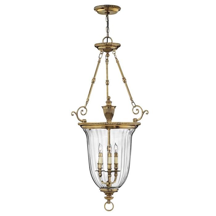 elstead lighting Cambridge 3 Light Large Pendant - Burnished Brass