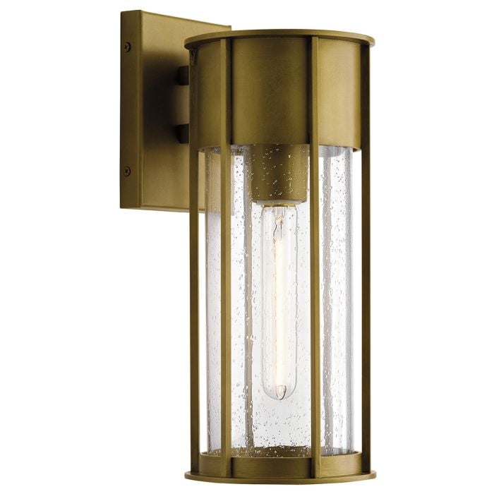 Elstead Lighting Camillo 1lt Medium Wall Lantern - Painted Natural Brass