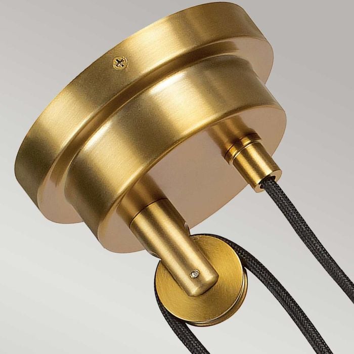 Elstead Lighting Candor 1 Light Pendant - Matte White And Brass