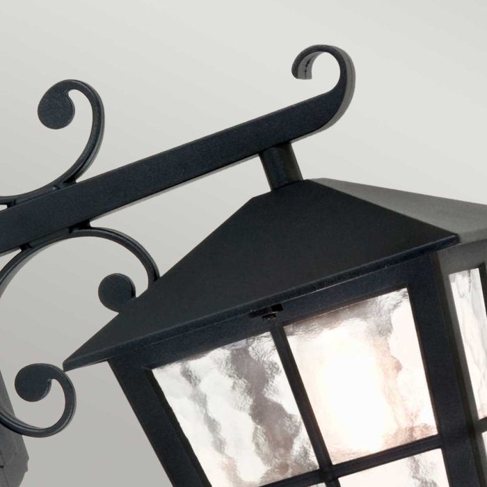 Elstead Lighting Canterbury 1 Light Wall Down Lantern - Black