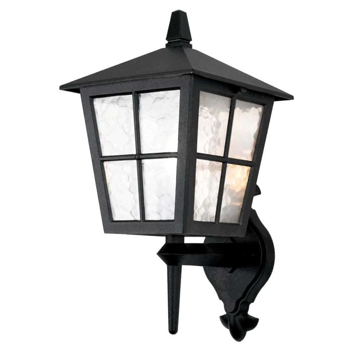 elstead lighting Canterbury 1 Light Wall Up Lantern - Black