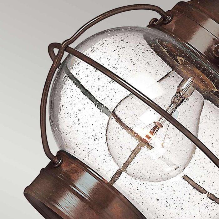 Elstead Lighting Cape Cod 1 Light Flush Lantern - Sienna Bronze