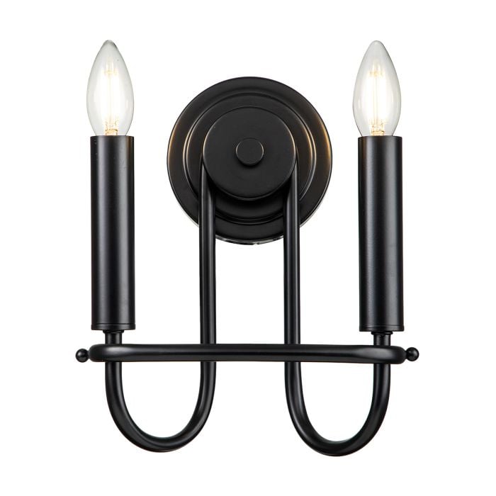 elstead lighting Capitol Hill 2 Light Wall light - Black