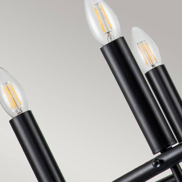 Elstead Lighting Capitol Hill 6 Light Chandelier - Black