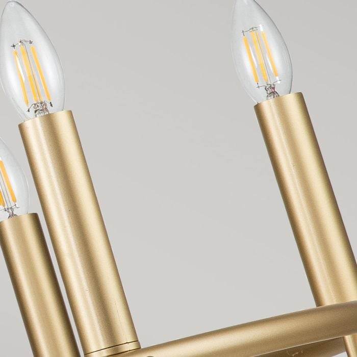 Elstead Lighting Capitol Hill 6 Light Chandelier - Painted Natural Brass