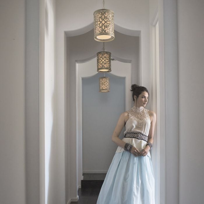 Elstead Lighting Carabel 1 Light Mini Pendant - Brushed Champagne