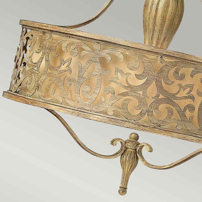 Elstead Lighting Carabel 3 Light Pendant Chandelier - Brushed Champagne