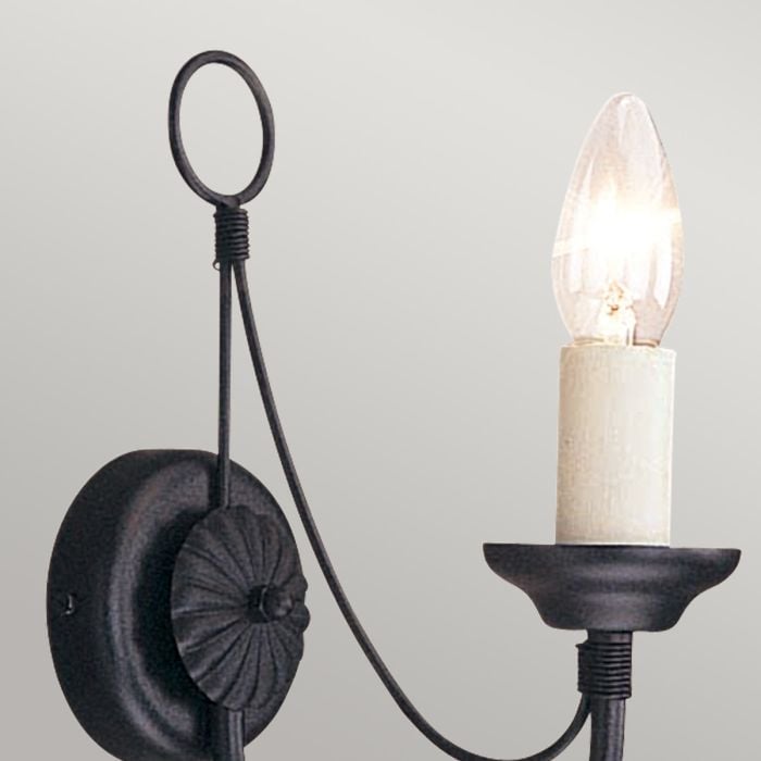 Elstead Lighting Carisbrooke 1 Light Wall Light - Black