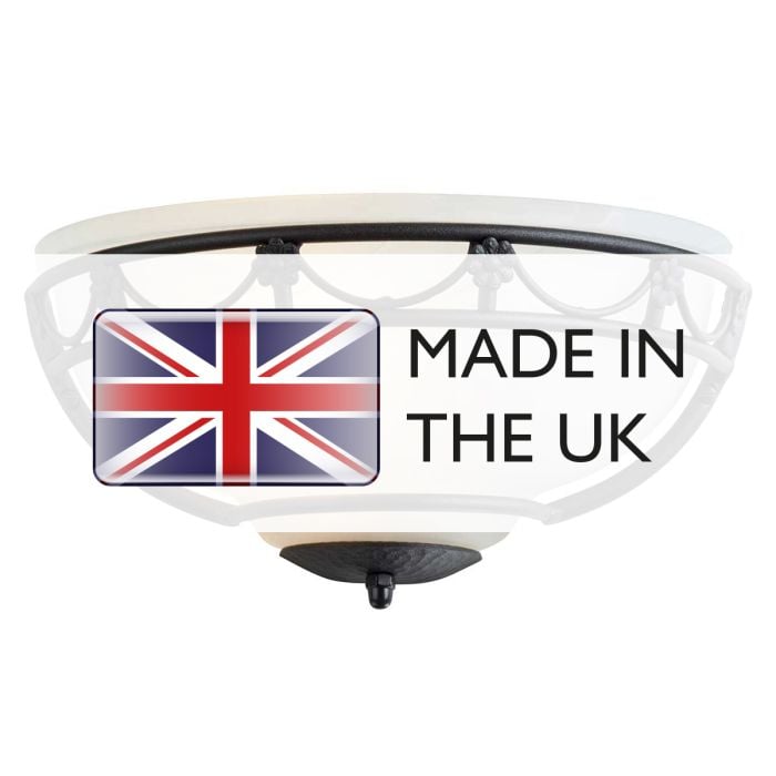 Elstead Lighting Carisbrooke 1 Light Wall Uplighter - Black