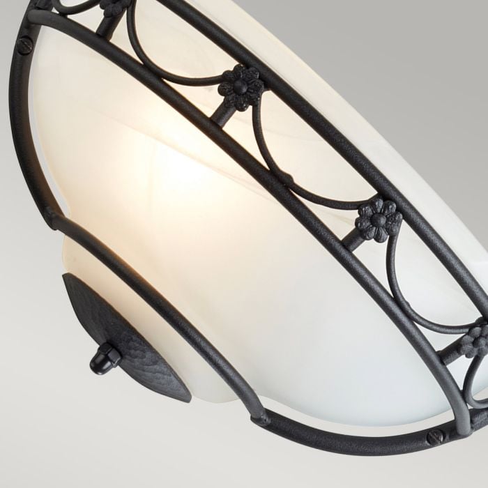 Elstead Lighting Carisbrooke 1 Light Wall Uplighter - Black