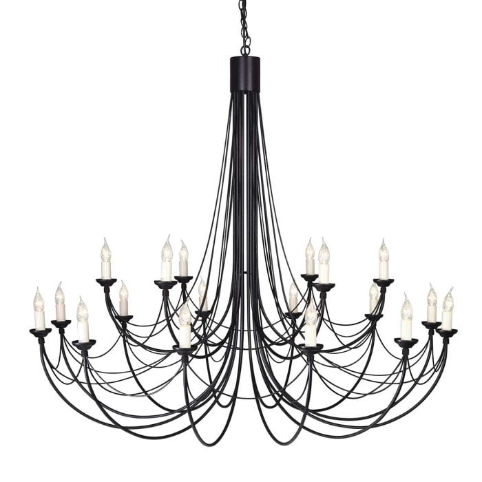 elstead lighting Carisbrooke 18 Light Chandelier - Black