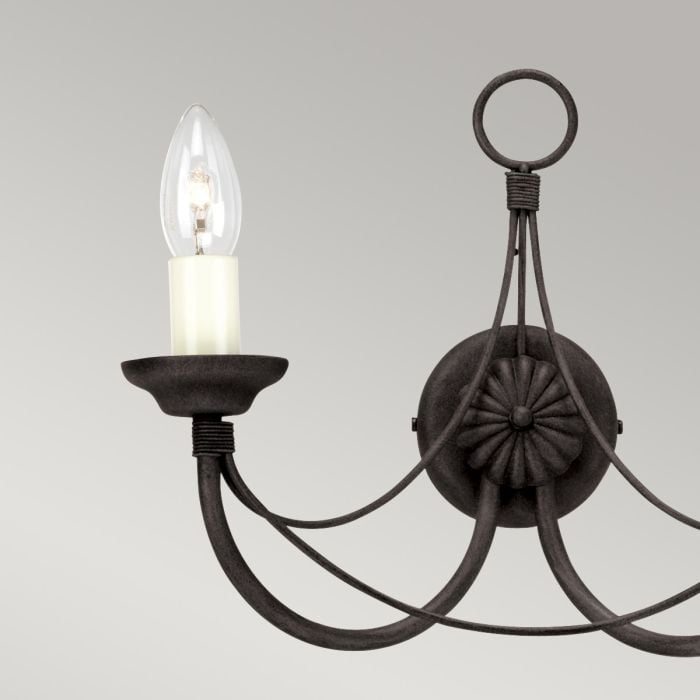 Elstead Lighting Carisbrooke 2 Light Wall Light - Black