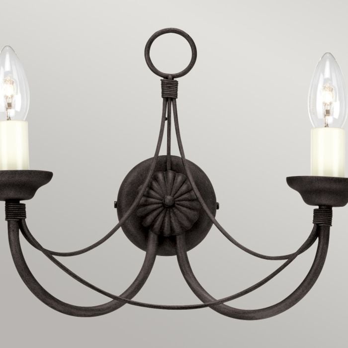 Elstead Lighting Carisbrooke 2 Light Wall Light - Black
