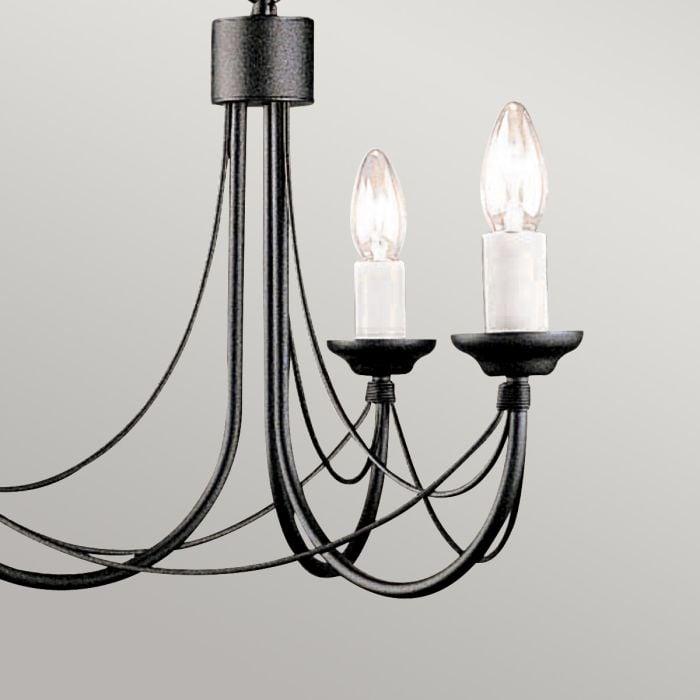 Elstead Lighting Carisbrooke 3 Light Chandelier - Black