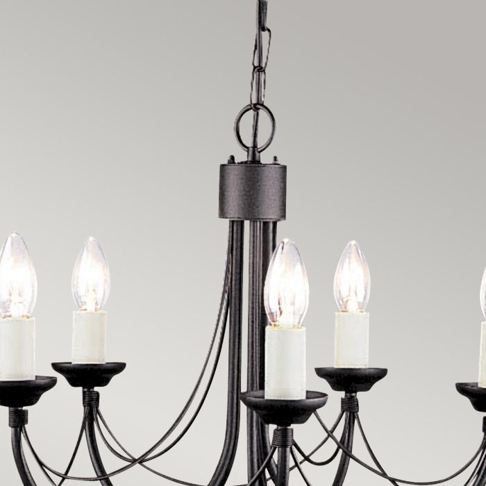 Elstead Lighting Carisbrooke 5 Light Chandelier - Black