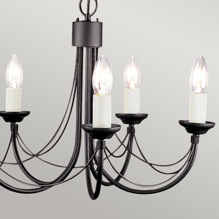 Elstead Lighting Carisbrooke 5 Light Chandelier - Black