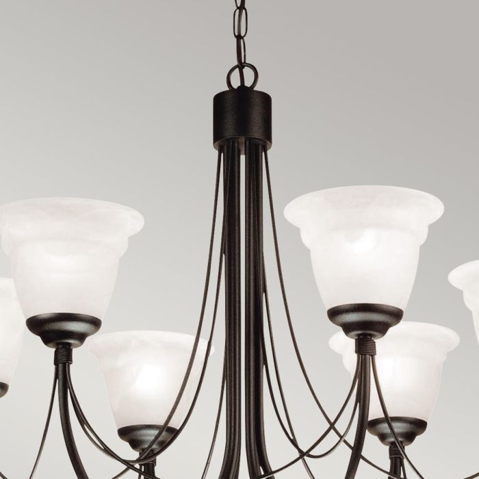 Elstead Lighting Carisbrooke 6 Light Chandelier - Black