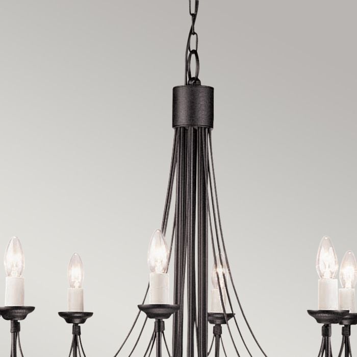 Elstead Lighting Carisbrooke 8 Light Chandelier - Black