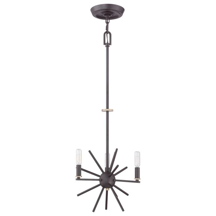 Elstead Lighting Carnegie 3 Light Chandelier - Western Bronze