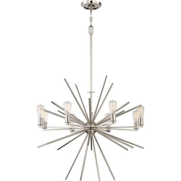 elstead lighting Carnegie 8 Light Chandelier - Imperial Silver