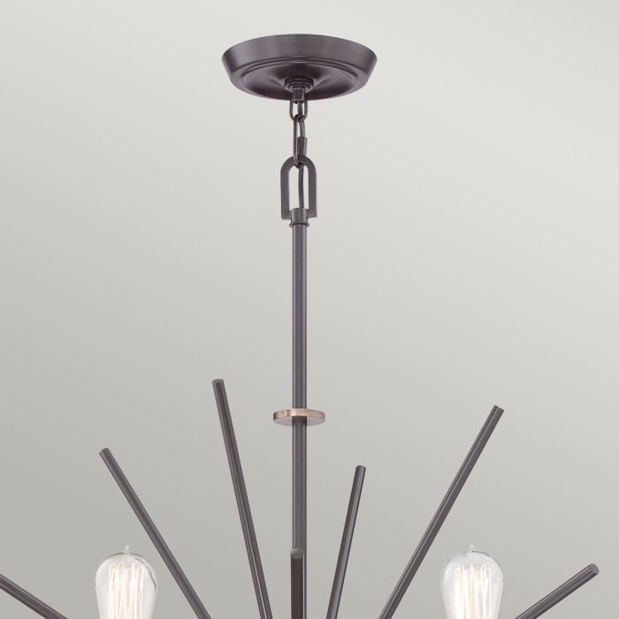 Elstead Lighting Carnegie 8 Light Chandelier - Western Bronze